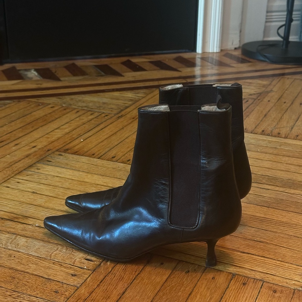 Manolo Blahnik Dark Brown Heeled Boots